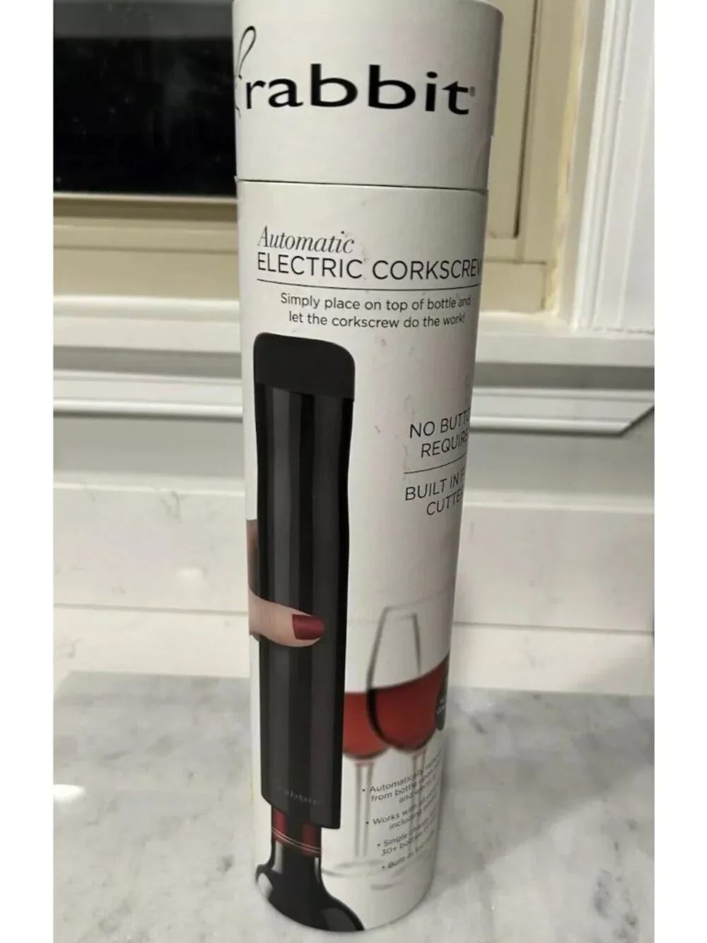 Rabbit Wine Rechargable  Electric automatic Corkscrew Foil Cutter .